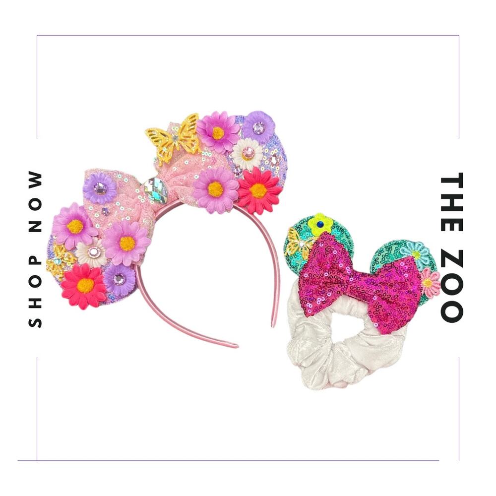 Isabella Mouse Ears Headband and Scrunchie‎